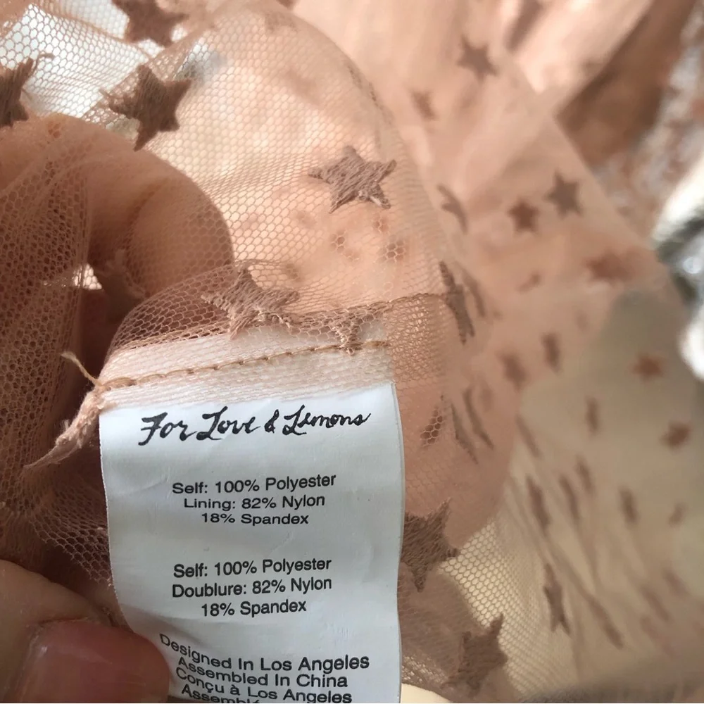 For Love & Lemons Sheer Star Maxi Dress Size Medium - Picture 10 of 11